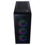 Hiditec Caja Gaming Semitorre H1 Air ARGB Cristal Templado con 4 Ventiladores, USB-C, Filtros Magnéticos, Compatible ATX (CHA010037)